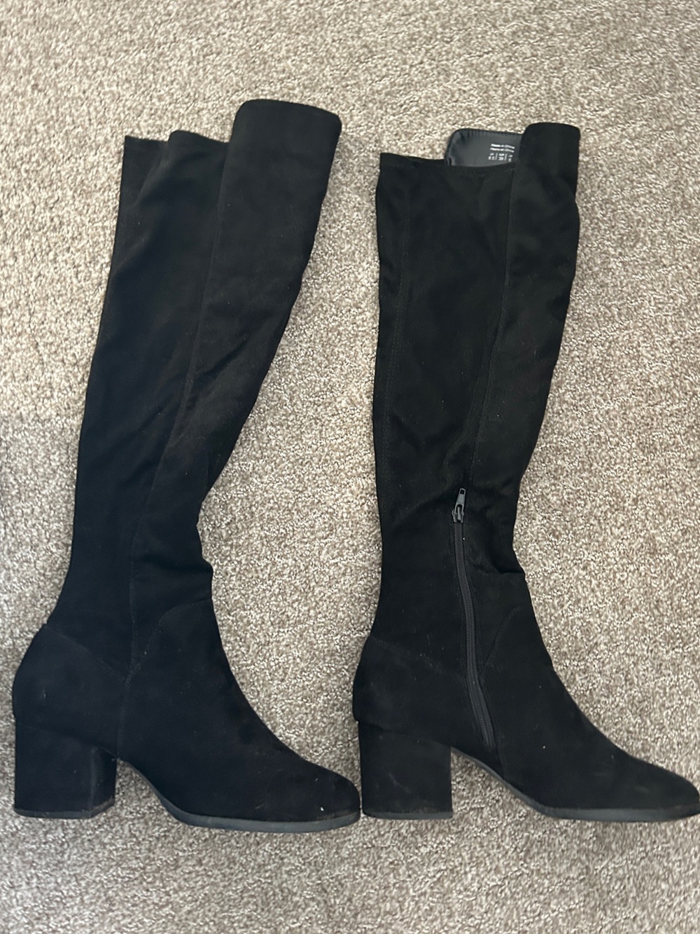 Call It Spring Black Women's Over-the-Knee Heeled Boots